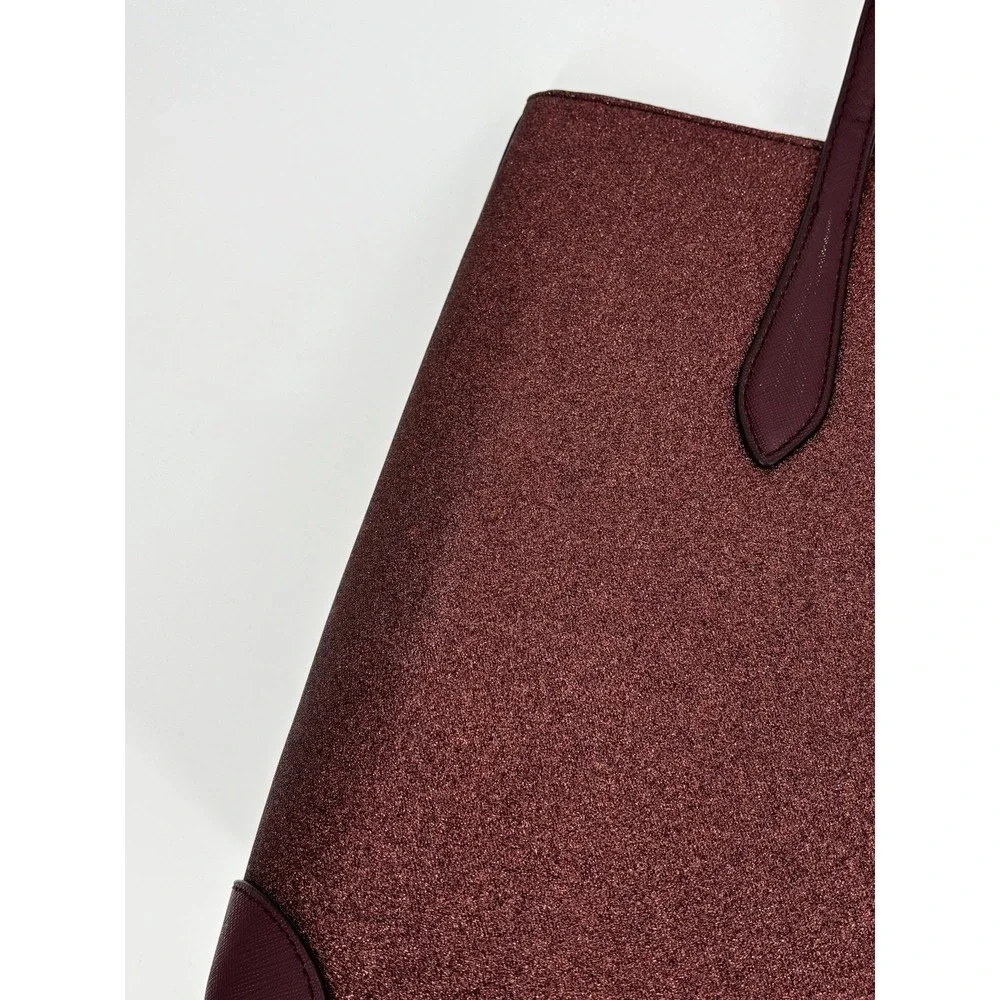 Kate Spade Shimmy Tote Deep Nova Glitter Large Shoulder‎ Bag